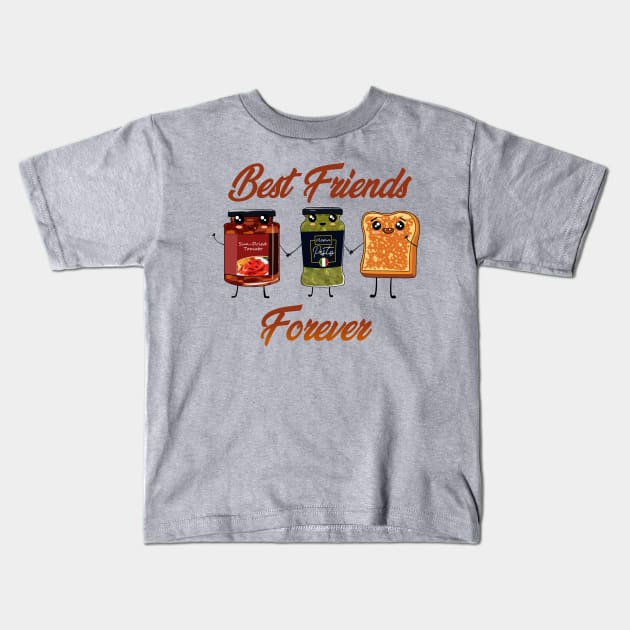 Best Friends Forever - Foodlover Kids T-Shirt by Polomaker